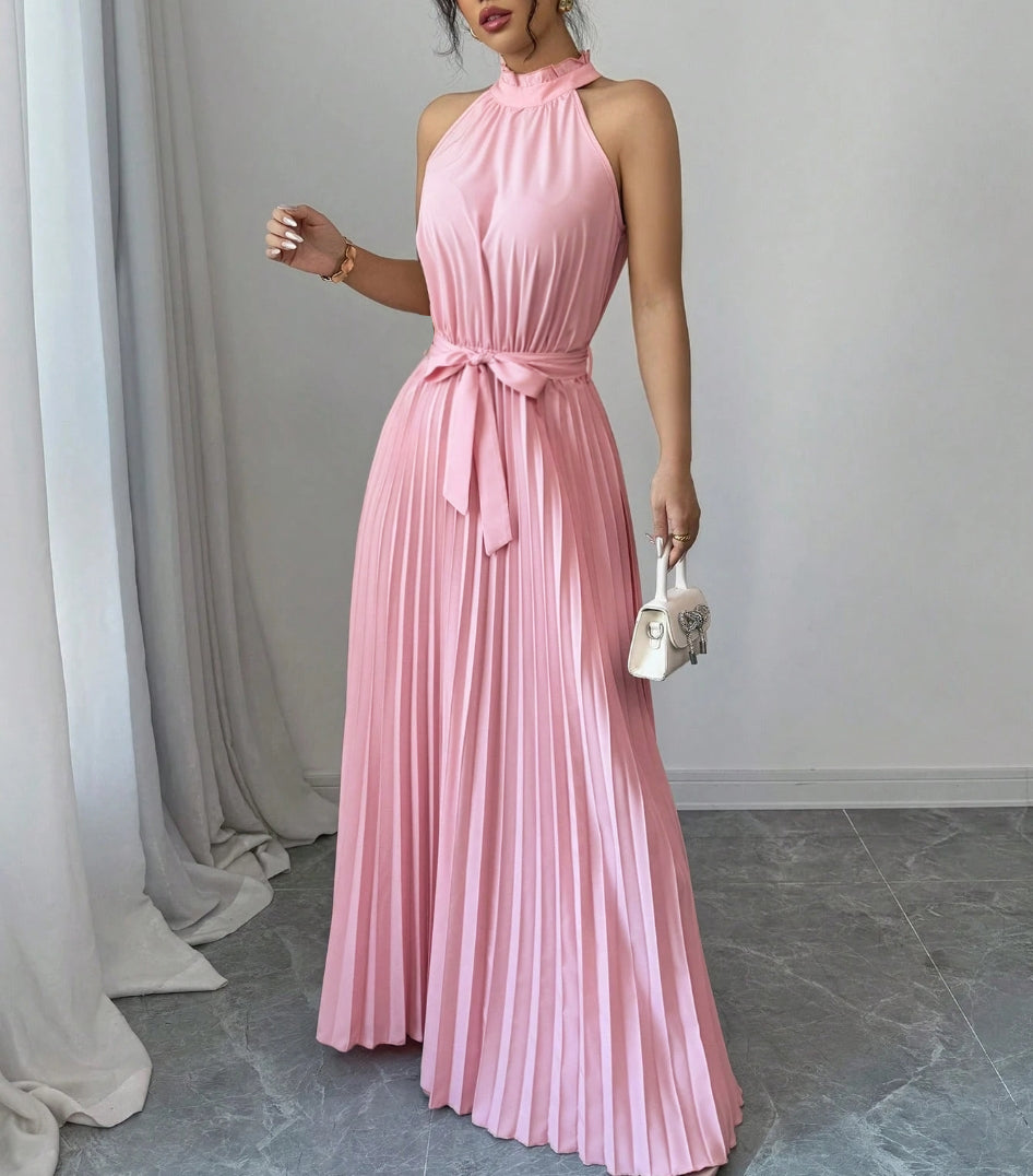 Elegant Sleeveless Off-shoulder Dress For Women