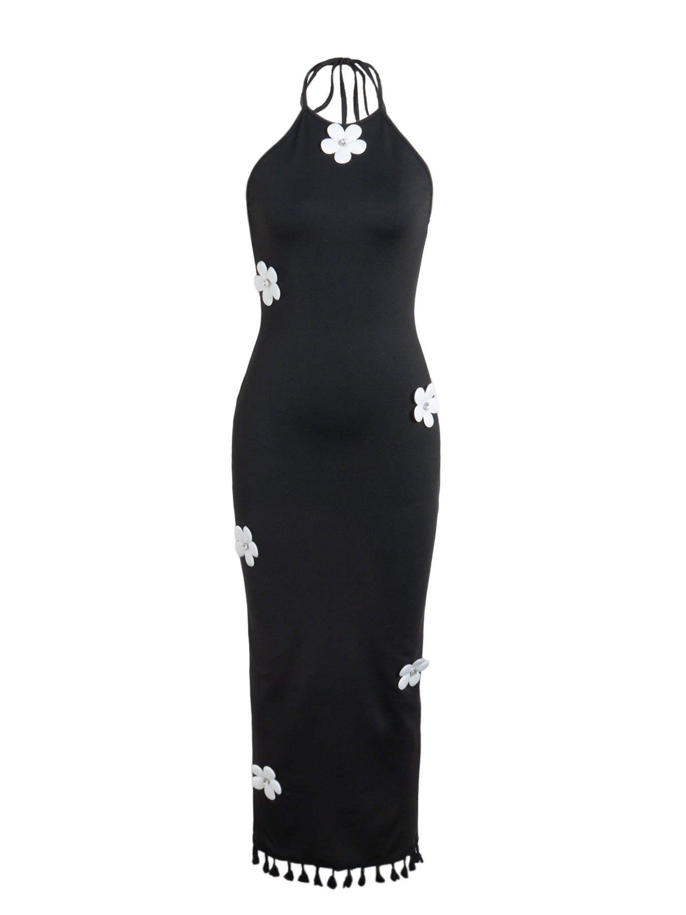 Elegant Resort Halterneck Women's Dress