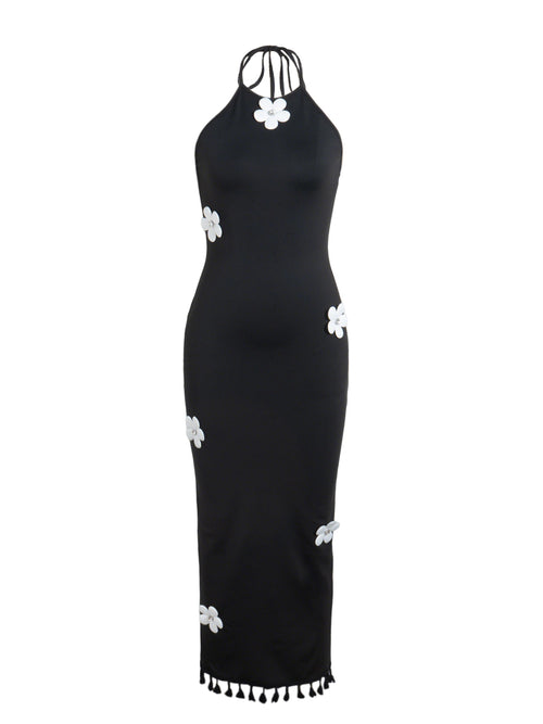 Elegant Resort Halterneck Women's Dress