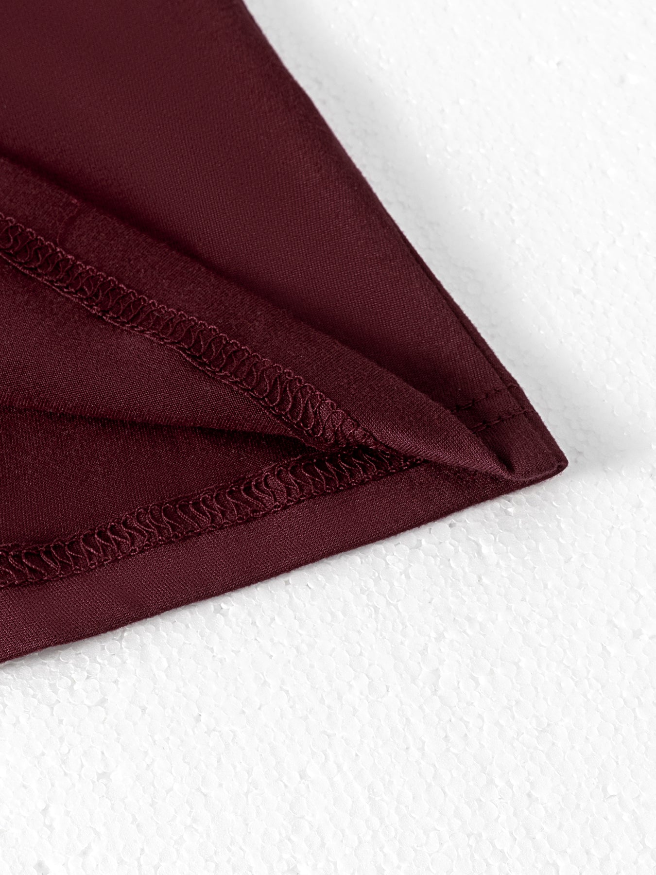 Solid Color Slim Stand-up Collar Short-sleeved Top