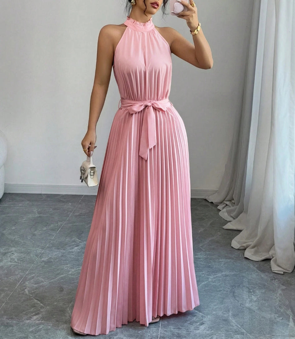 Elegant Sleeveless Off-shoulder Dress For Women