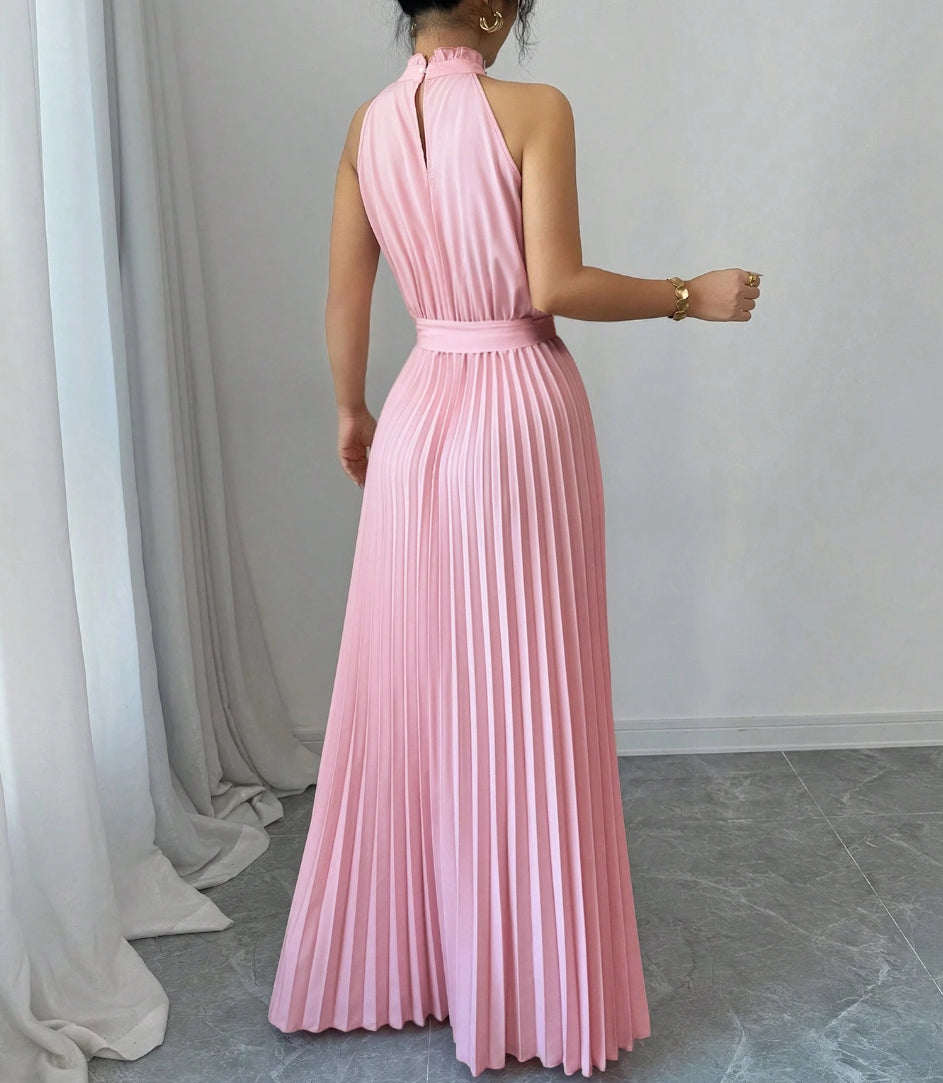 Elegant Sleeveless Off-shoulder Dress For Women