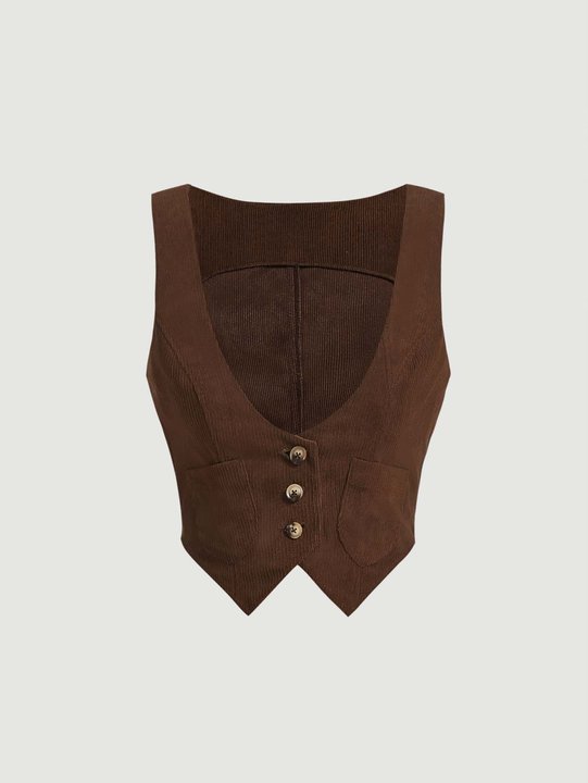 Chic Sleeveless Vest In A Light Fashion Style
