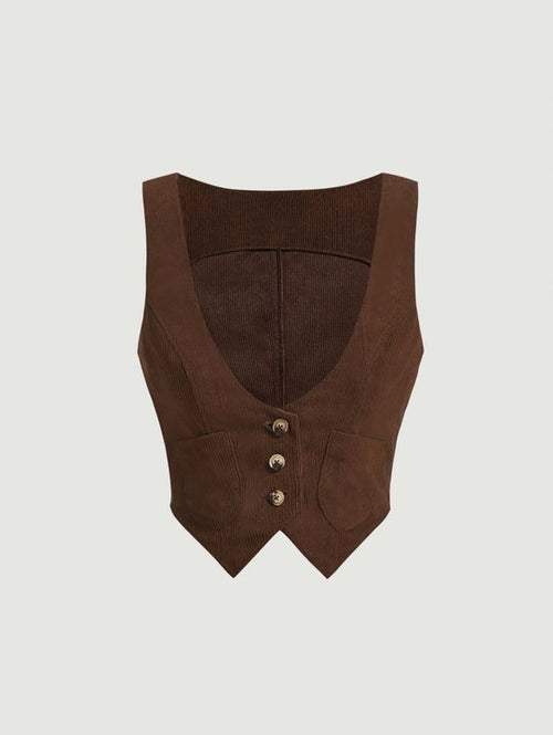 Chic Sleeveless Vest In A Light Fashion Style