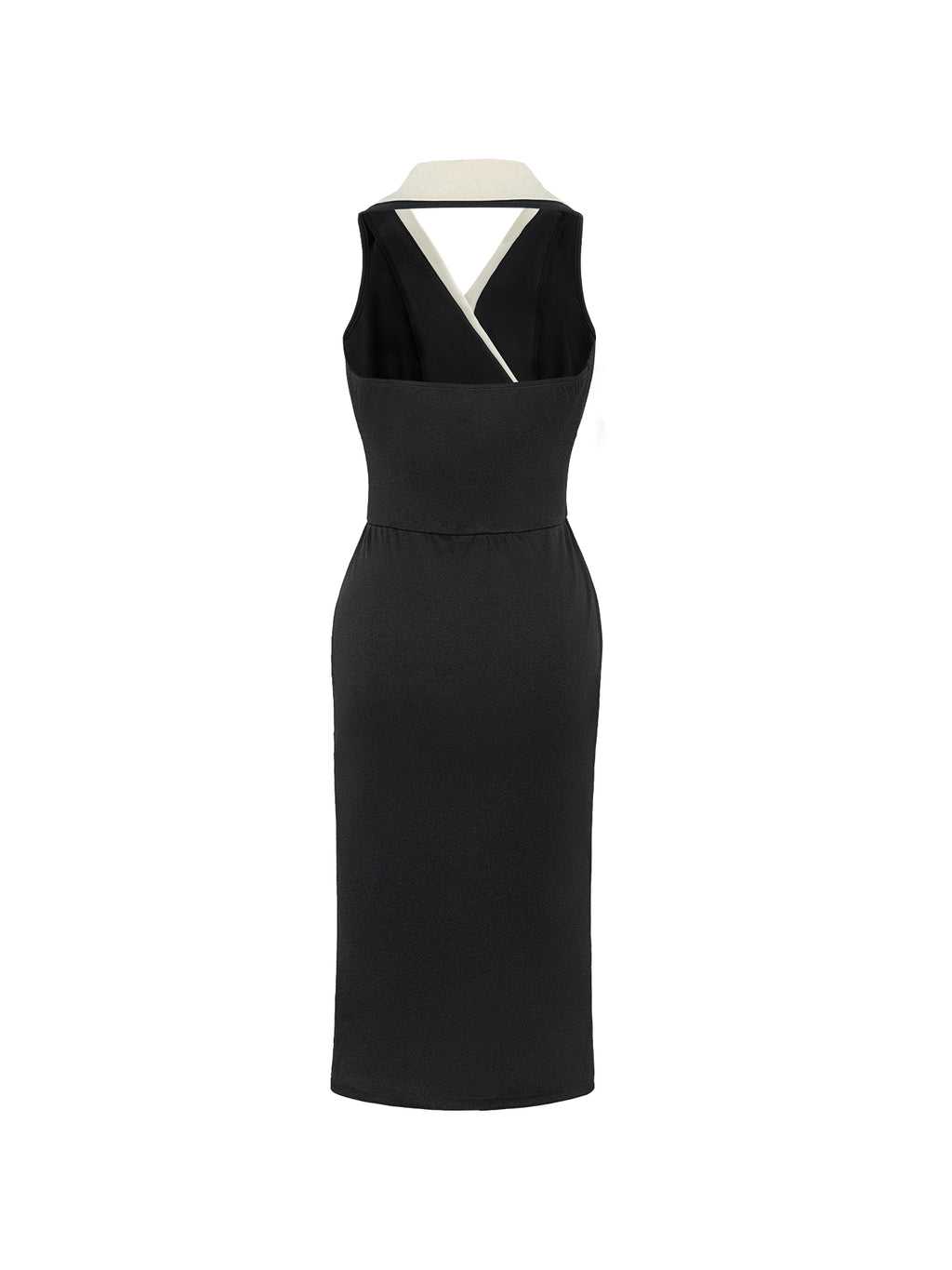 Halterneck Suit Tie Buttoned Waist Dress