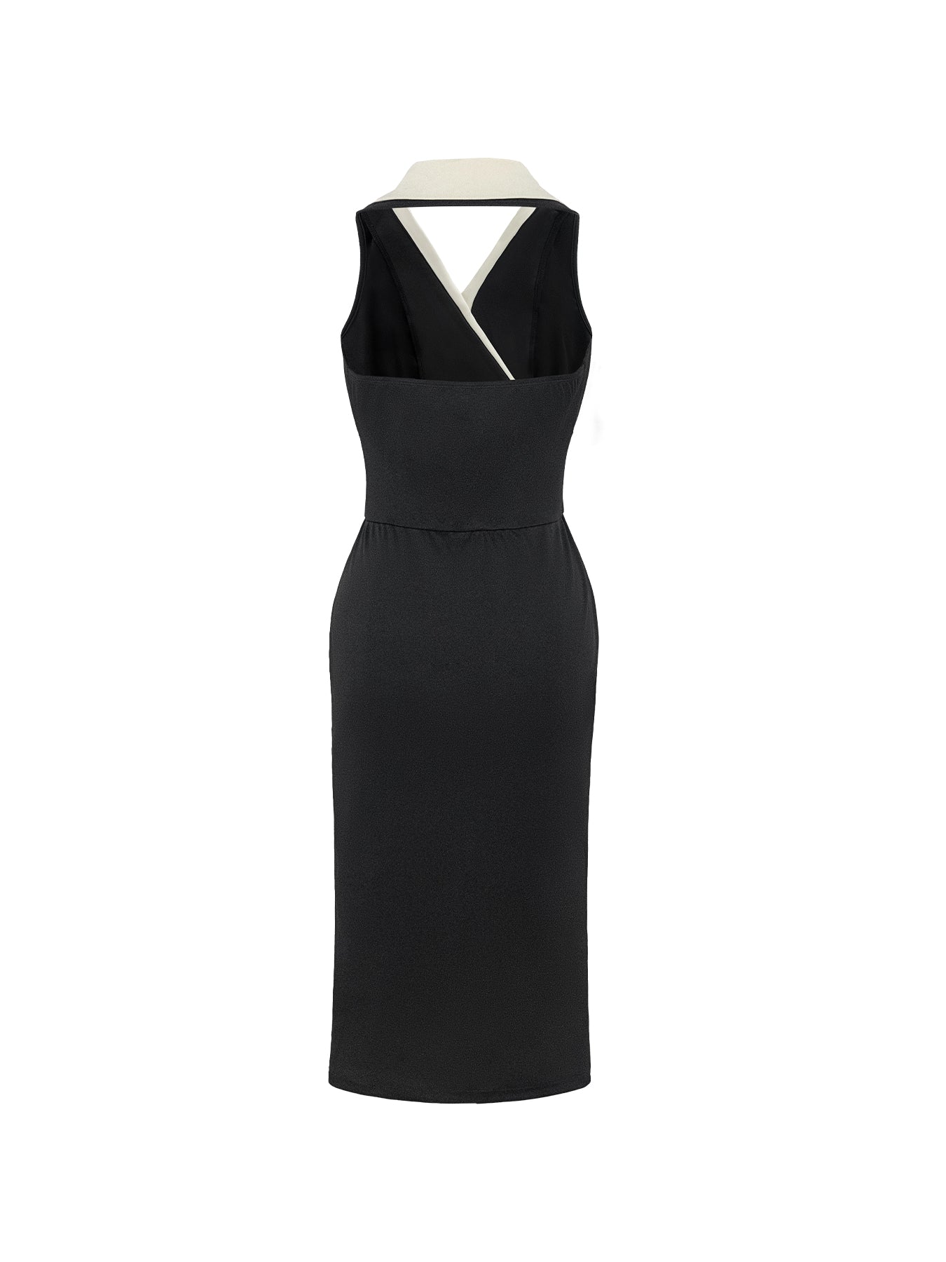 Halterneck Suit Tie Buttoned Waist Dress