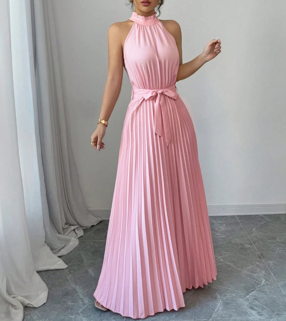 Elegant Sleeveless Off-shoulder Dress For Women